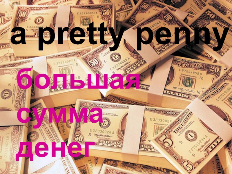 a pretty penny большая сумма денег